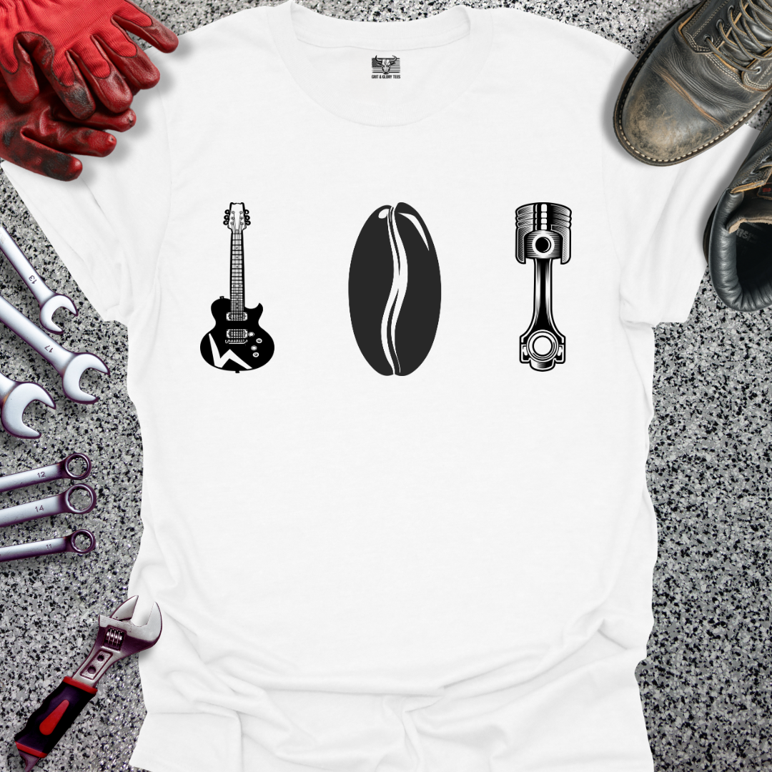 Coffee Bean Guitar Piston T-shirt