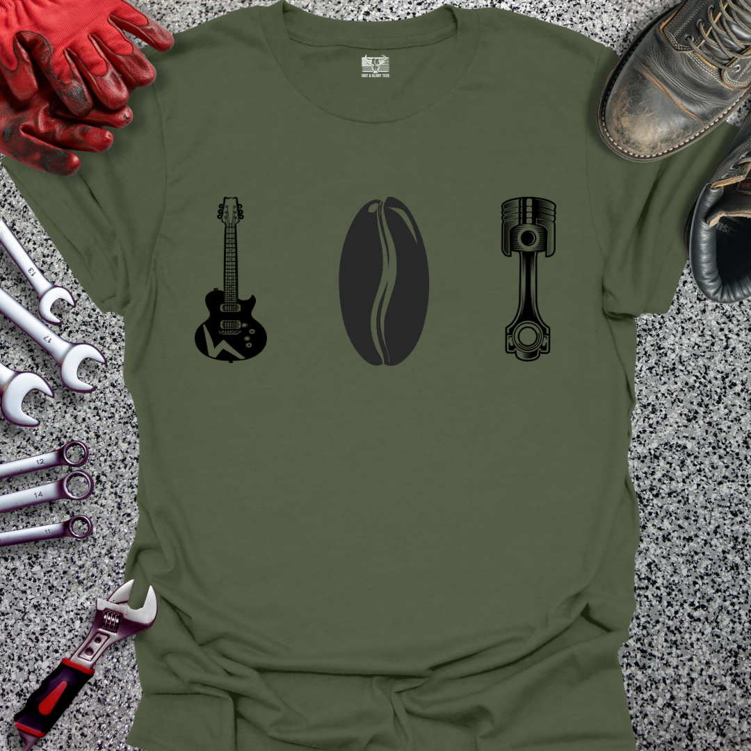 Coffee Bean Guitar Piston T-shirt