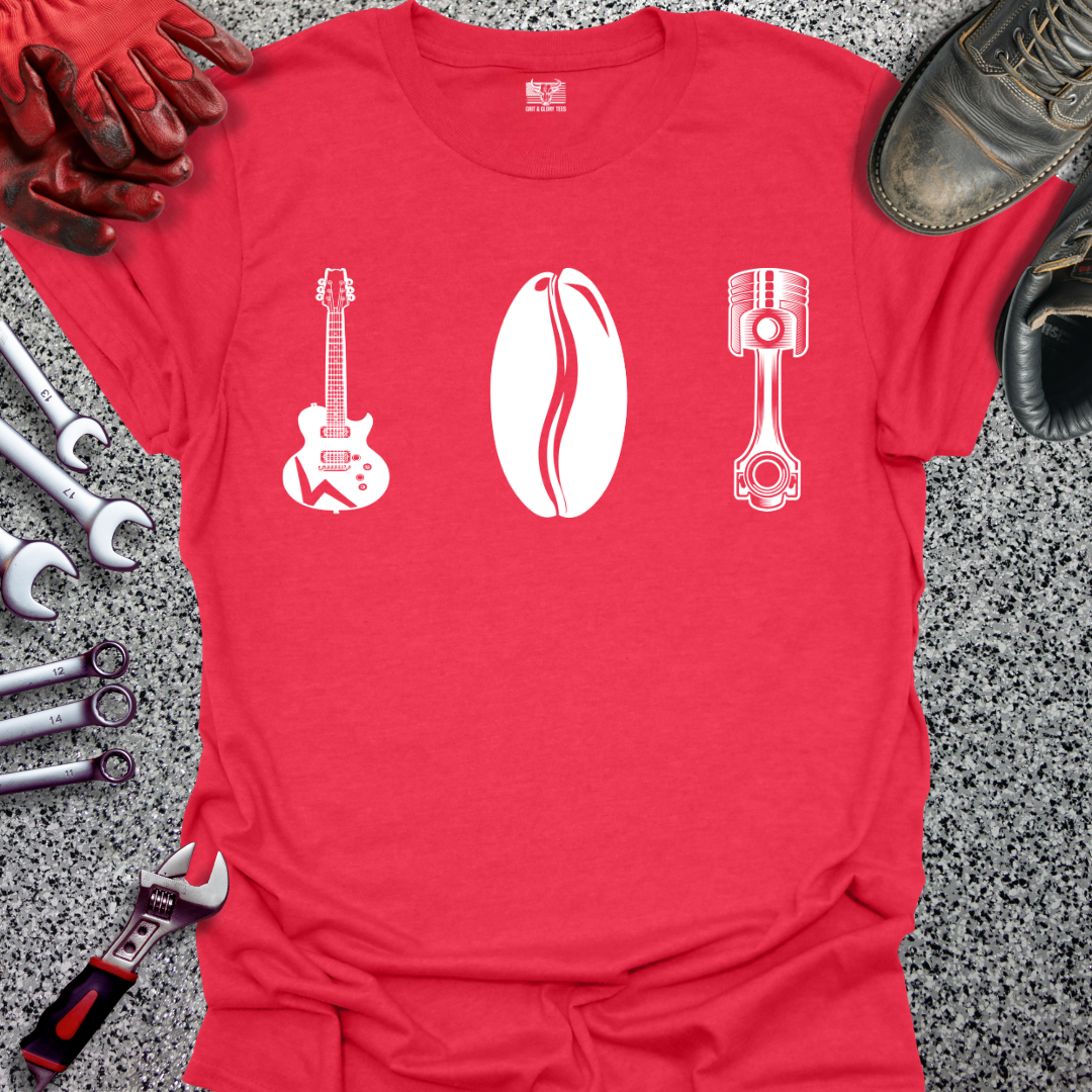 Coffee Bean Guitar Piston T-shirt