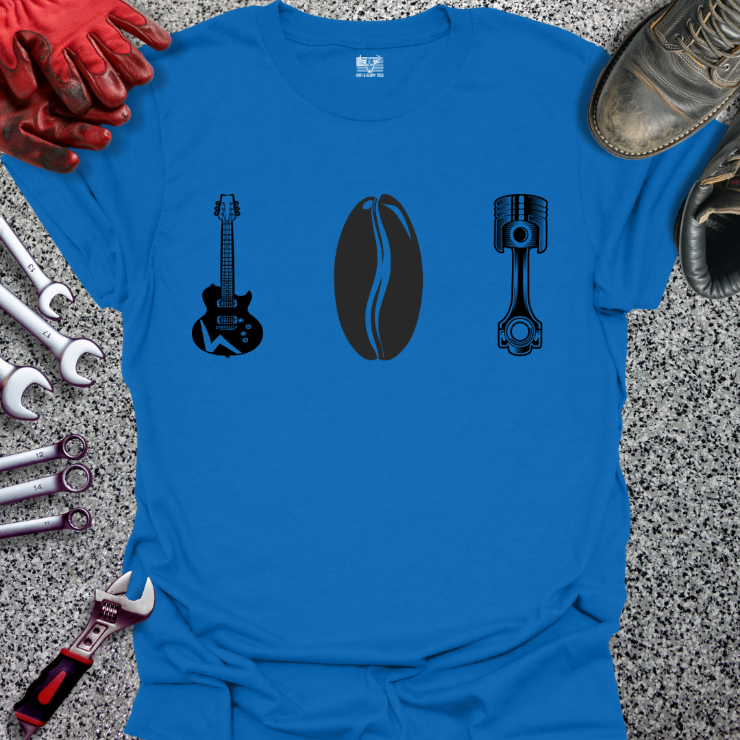 Coffee Bean Guitar Piston T-shirt