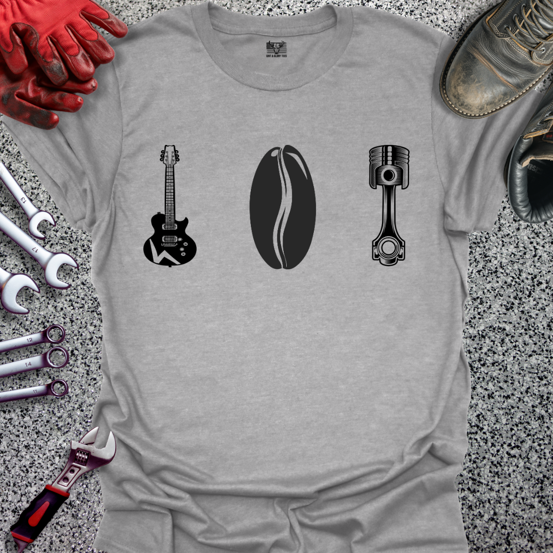 Coffee Bean Guitar Piston T-shirt