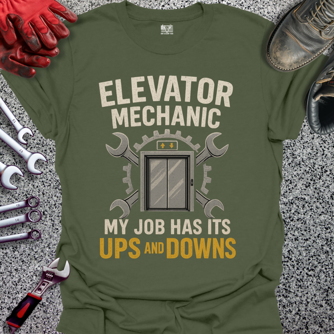 Elevator Mechanic Ups And Downs T-shirt