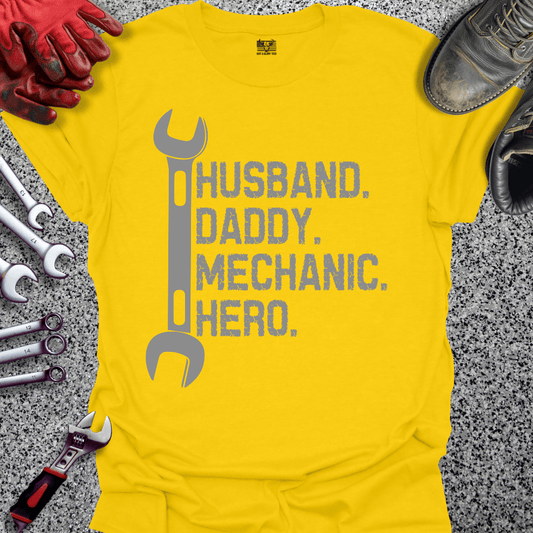 Husband Daddy Mechanic Hero - Grit and Glory Tees