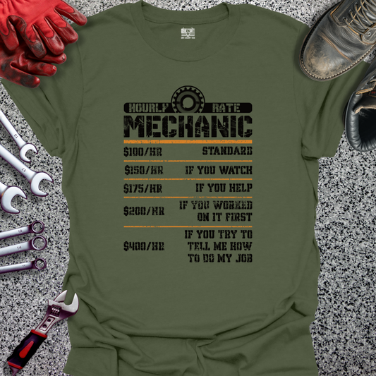 Mechanic Hourly Rate T-shirt