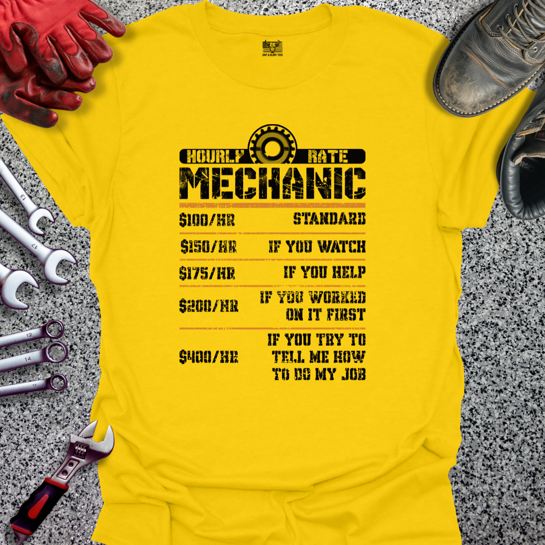 Mechanic Hourly Rate T-shirt