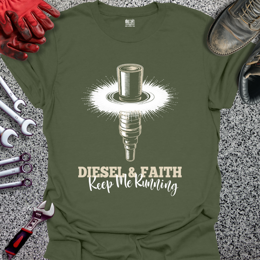 Diesel & Faith Keep Me Running T-shirt