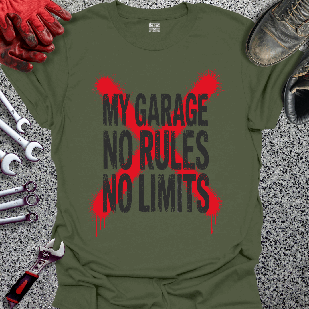 My Garage No Rules No Limits T-shirt