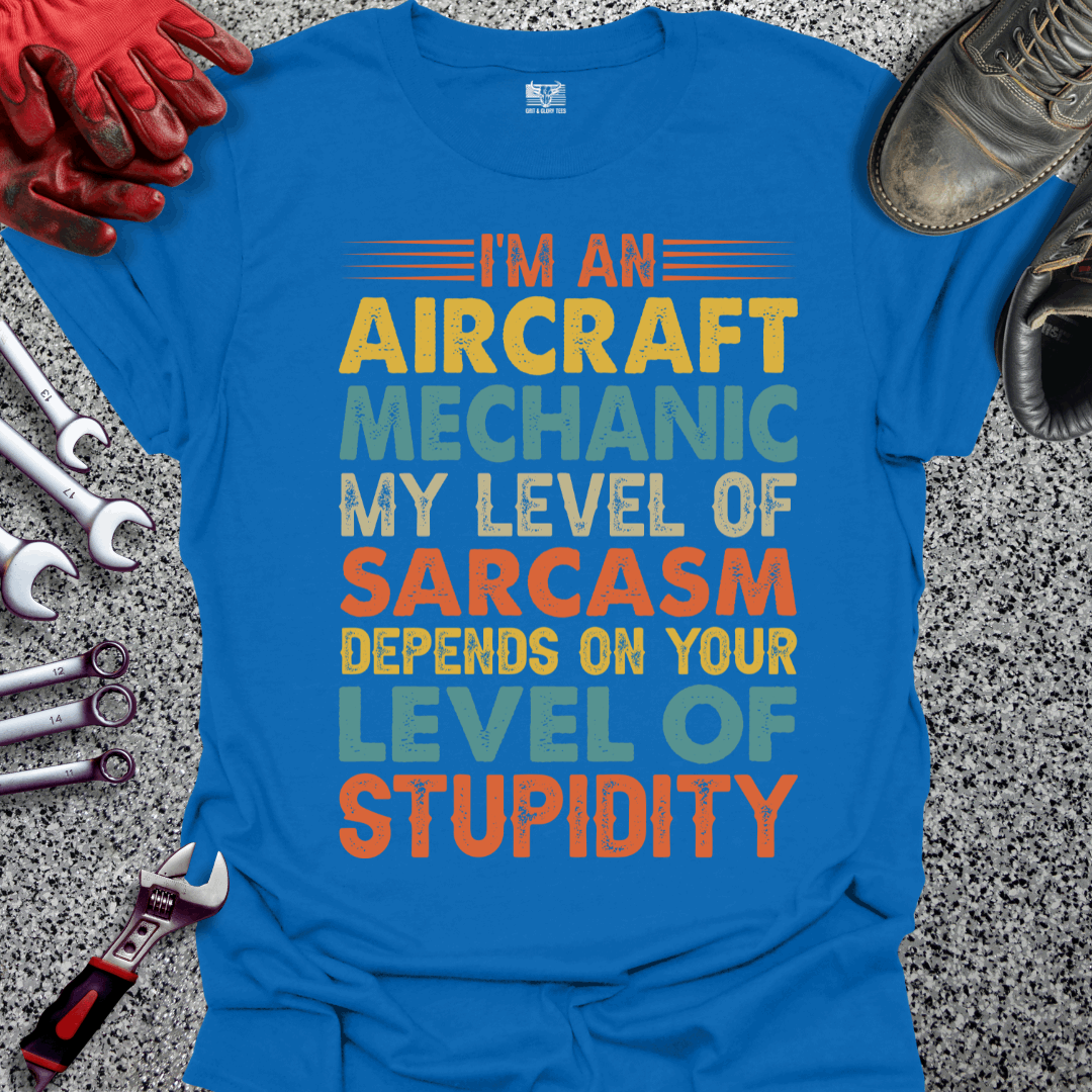 Aircraft Sarcasm Retro T-shirt
