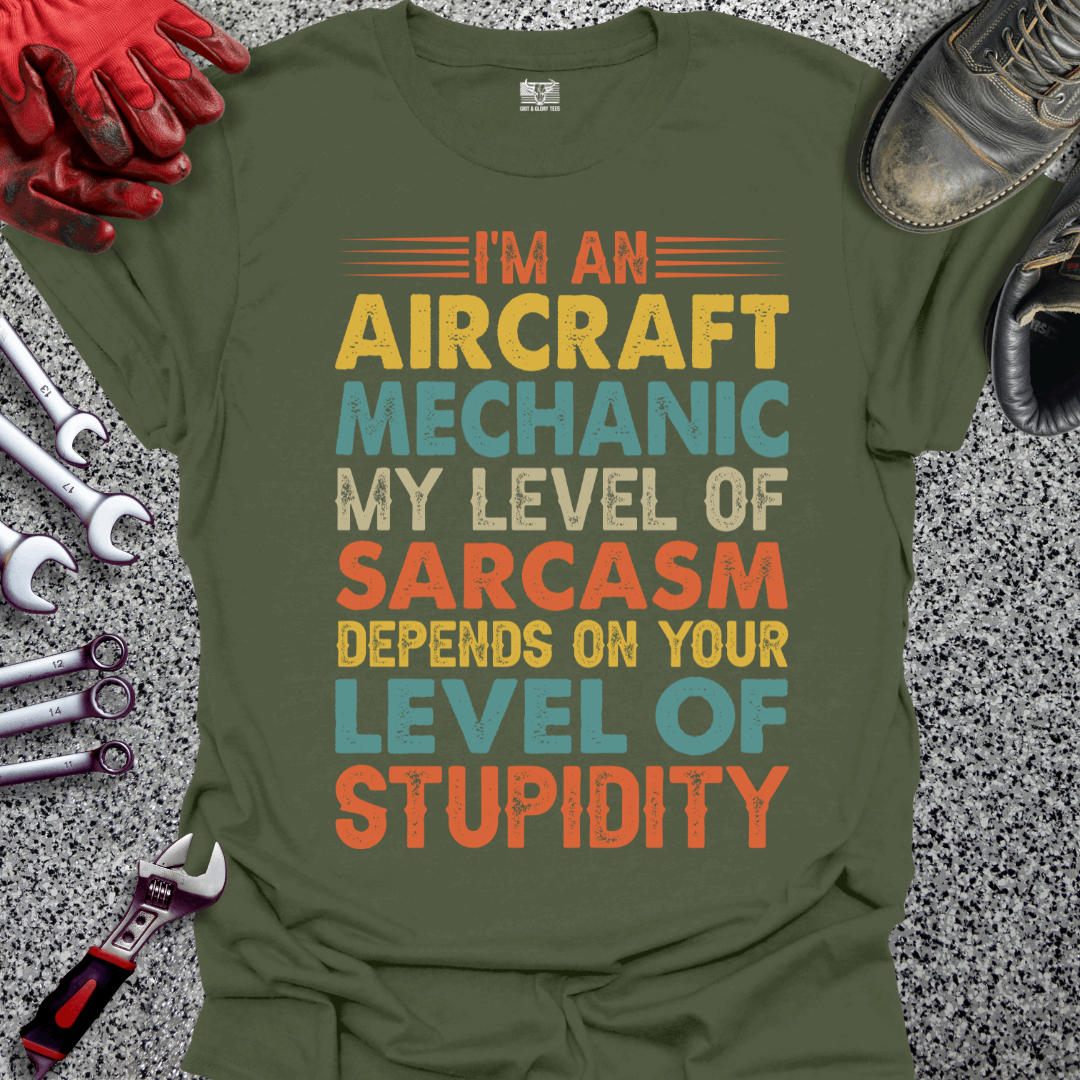 Aircraft Sarcasm Retro T-shirt