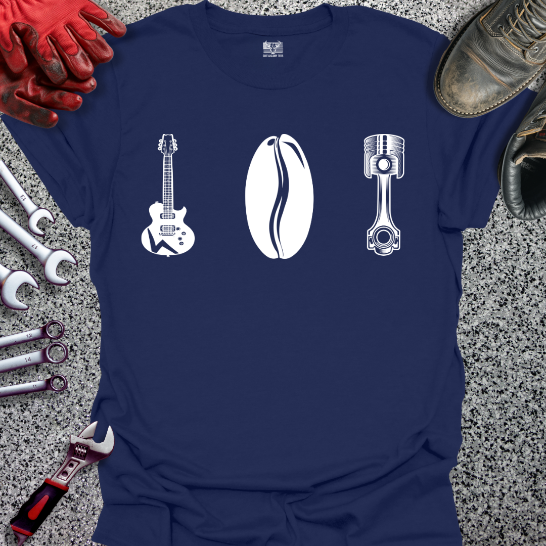 Coffee Bean Guitar Piston T-shirt