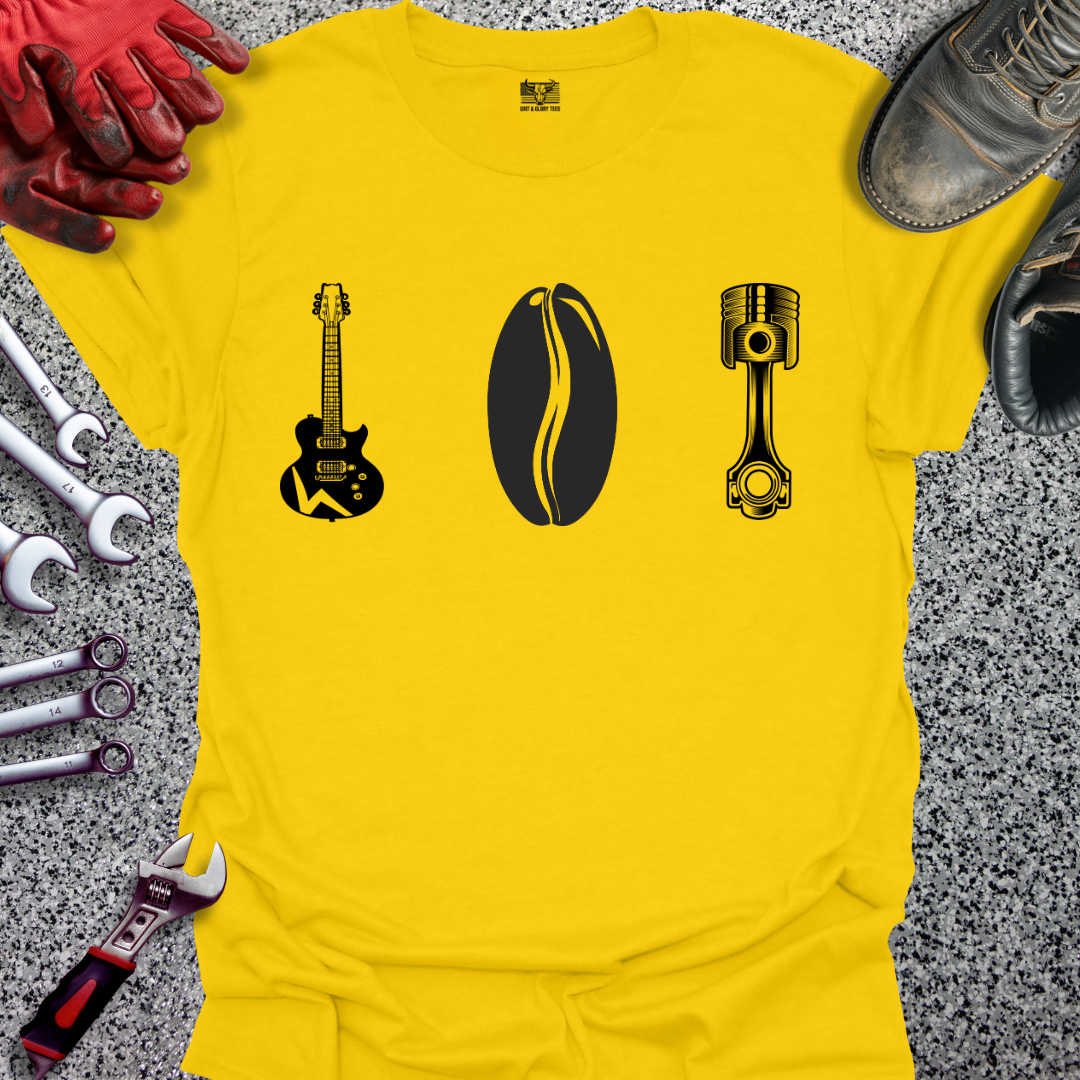 Coffee Bean Guitar Piston T-shirt