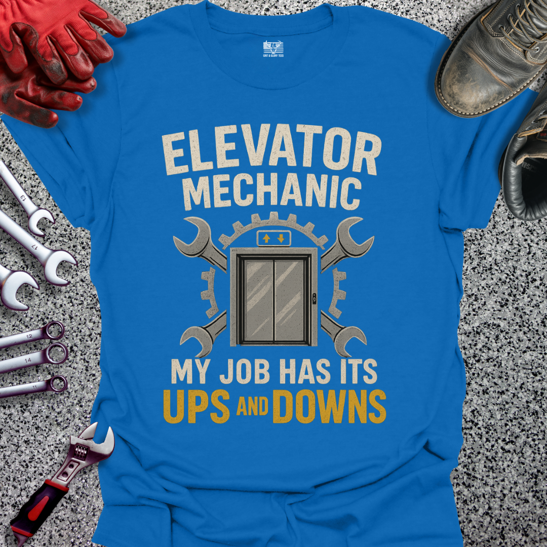 Elevator Mechanic Ups And Downs T-shirt