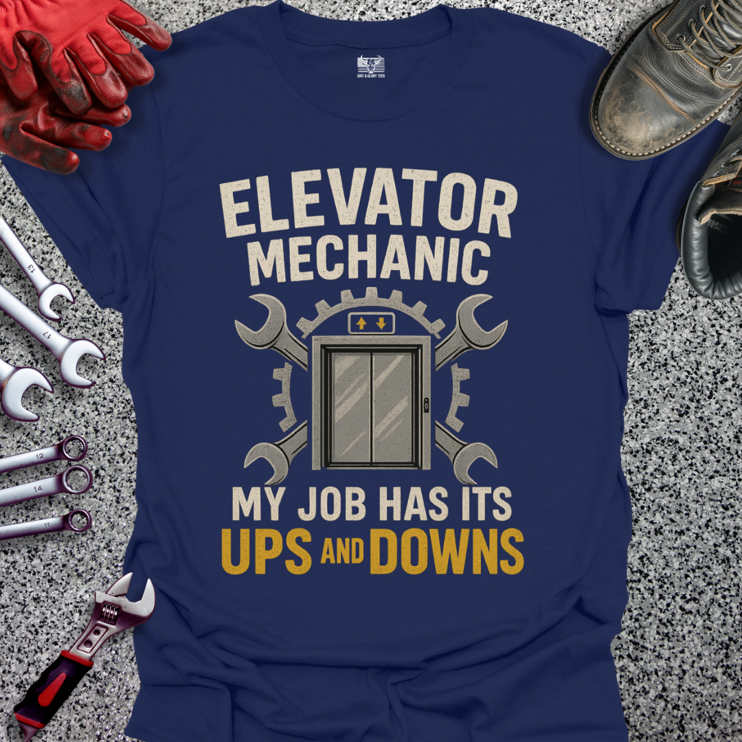 Elevator Mechanic Ups And Downs T-shirt