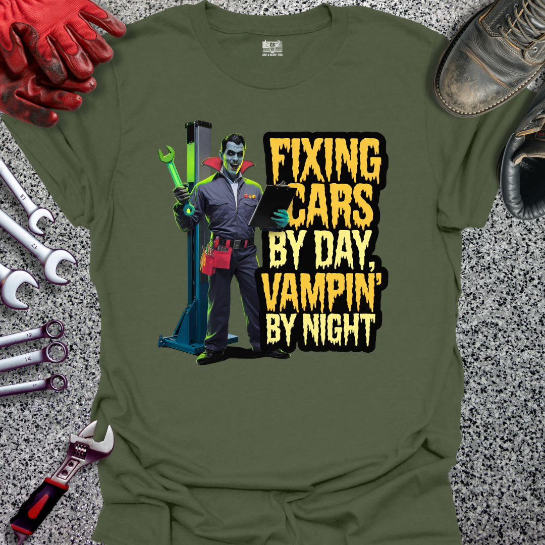 Fixing Cars & Vamping T-shirt