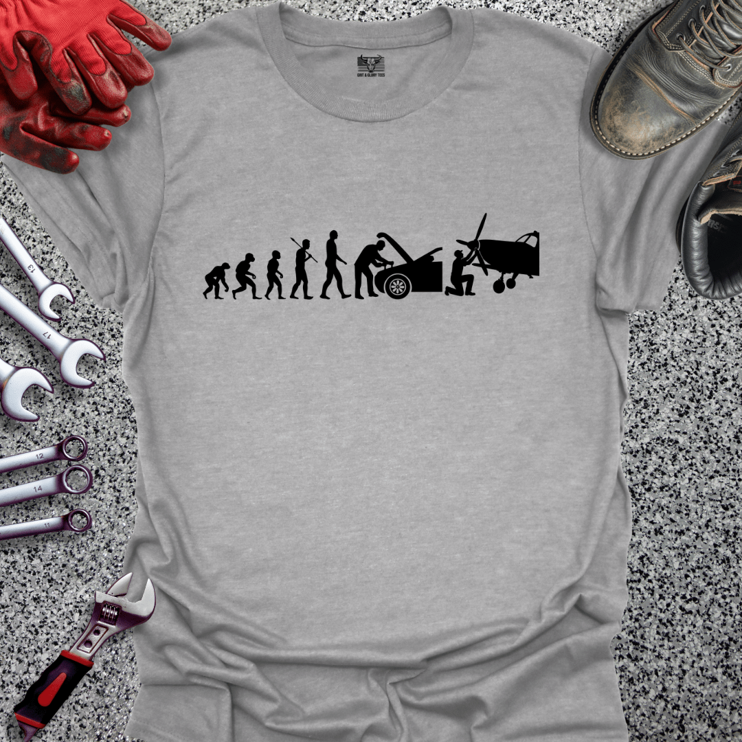 Aircraft Mechanic Evolution - Grit and Glory Tees