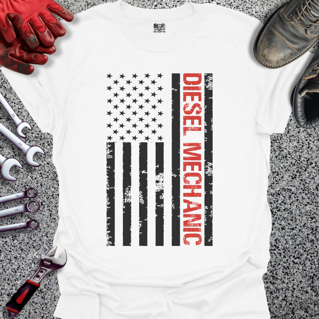 Diesel Mechanic Flag - Grit and Glory Tees