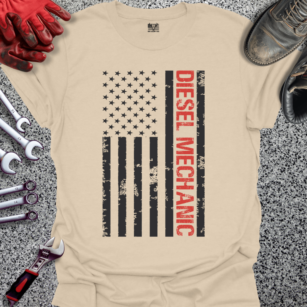 Diesel Mechanic Flag - Grit and Glory Tees