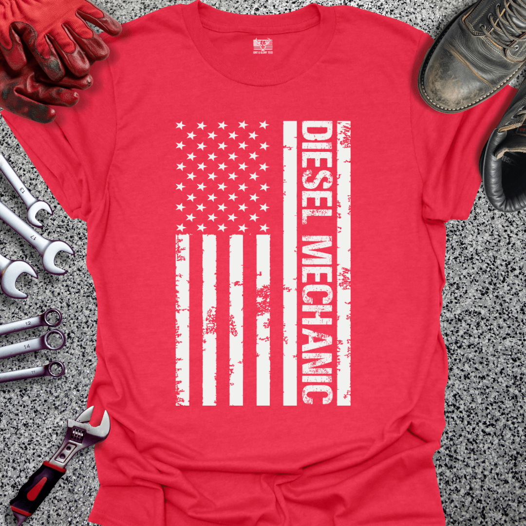 Diesel Mechanic Flag - Grit and Glory Tees