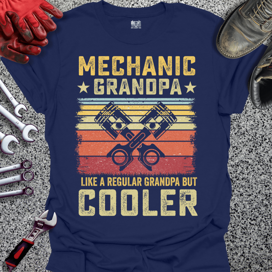 Mechanic Grandpa Cooler Piston - Grit and Glory Tees