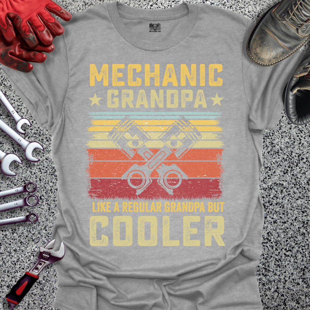 Mechanic Grandpa Cooler Piston - Grit and Glory Tees
