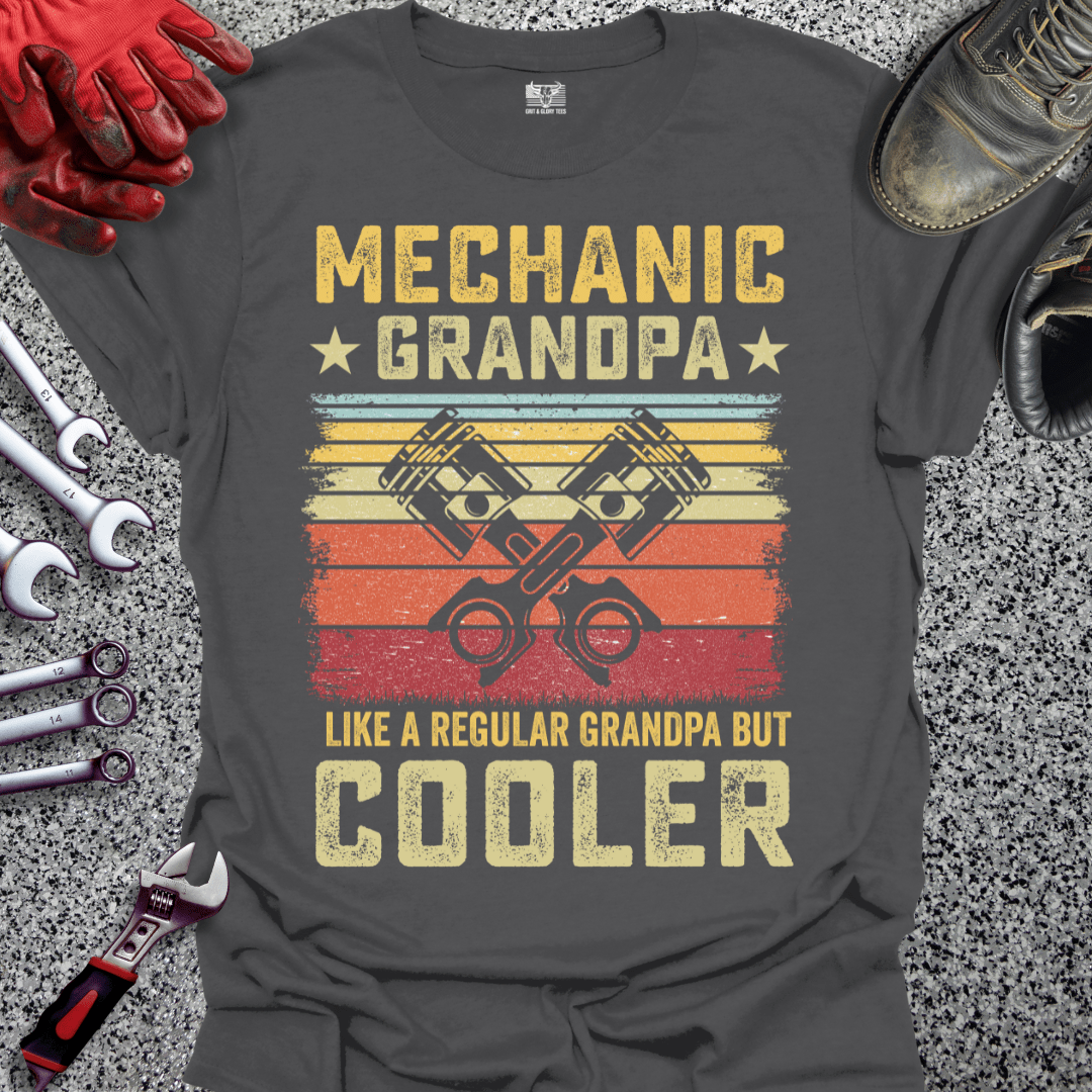 Mechanic Grandpa Cooler Piston - Grit and Glory Tees