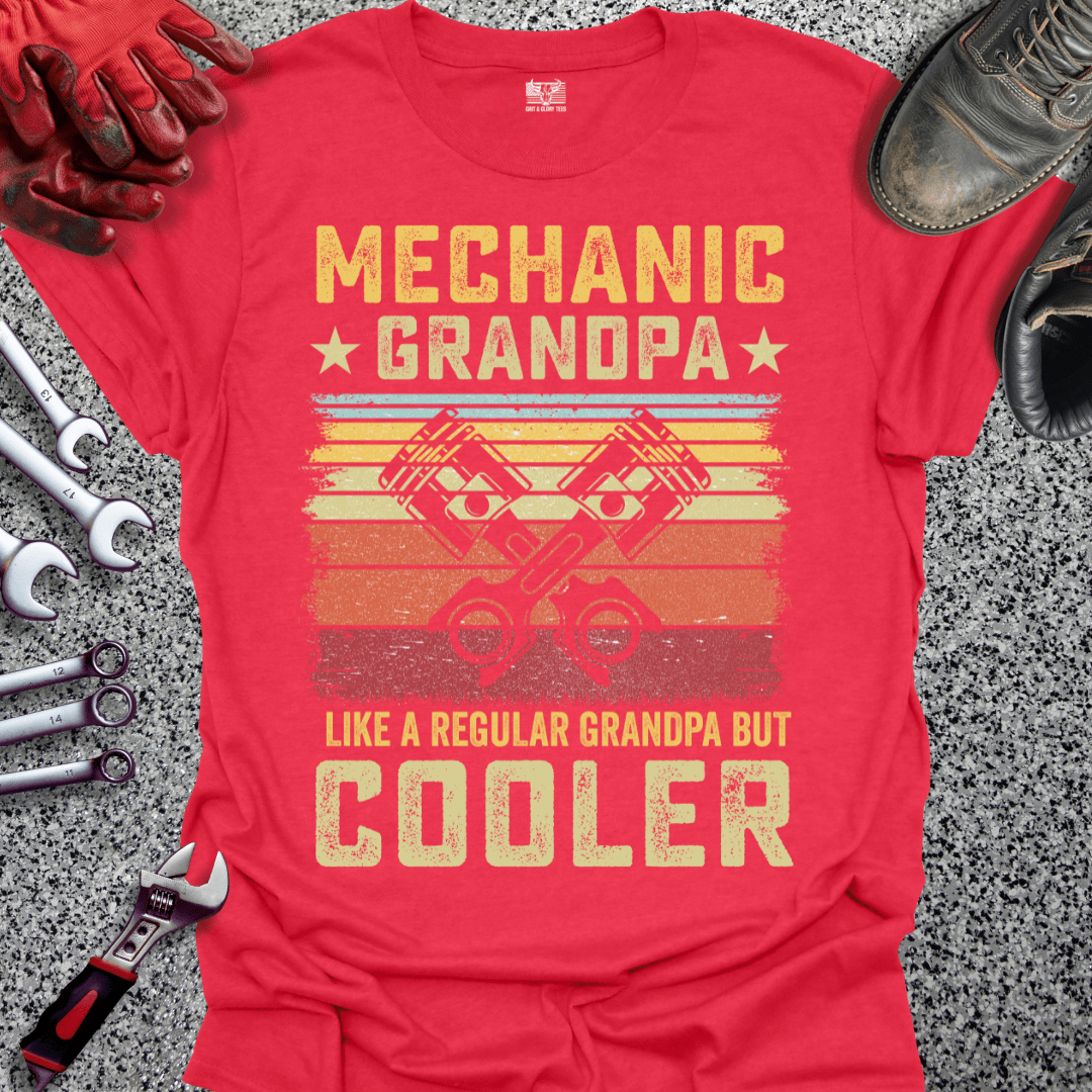 Mechanic Grandpa Cooler Piston - Grit and Glory Tees
