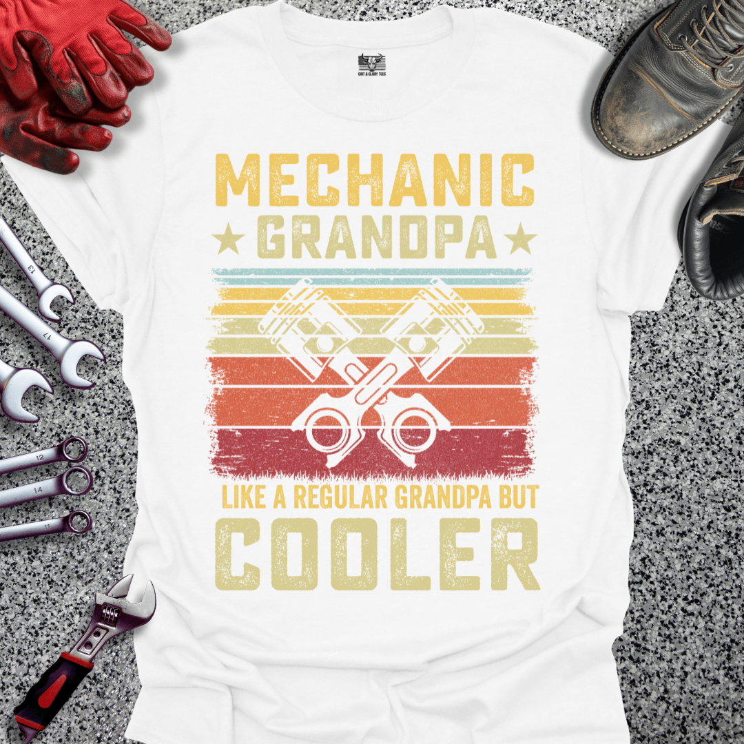 Mechanic Grandpa Cooler Piston - Grit and Glory Tees